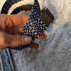 Janie and Jack Navy and White Belt